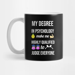 My degree in psychology make me highly qualified to judge everyone Mug